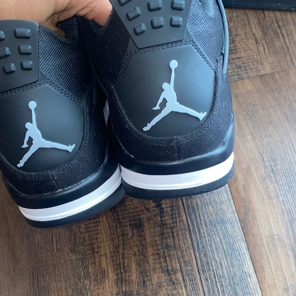 Jordan 4 Military Black and Gray Retro Sneakers